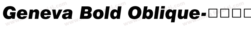 Geneva Bold Oblique字体转换